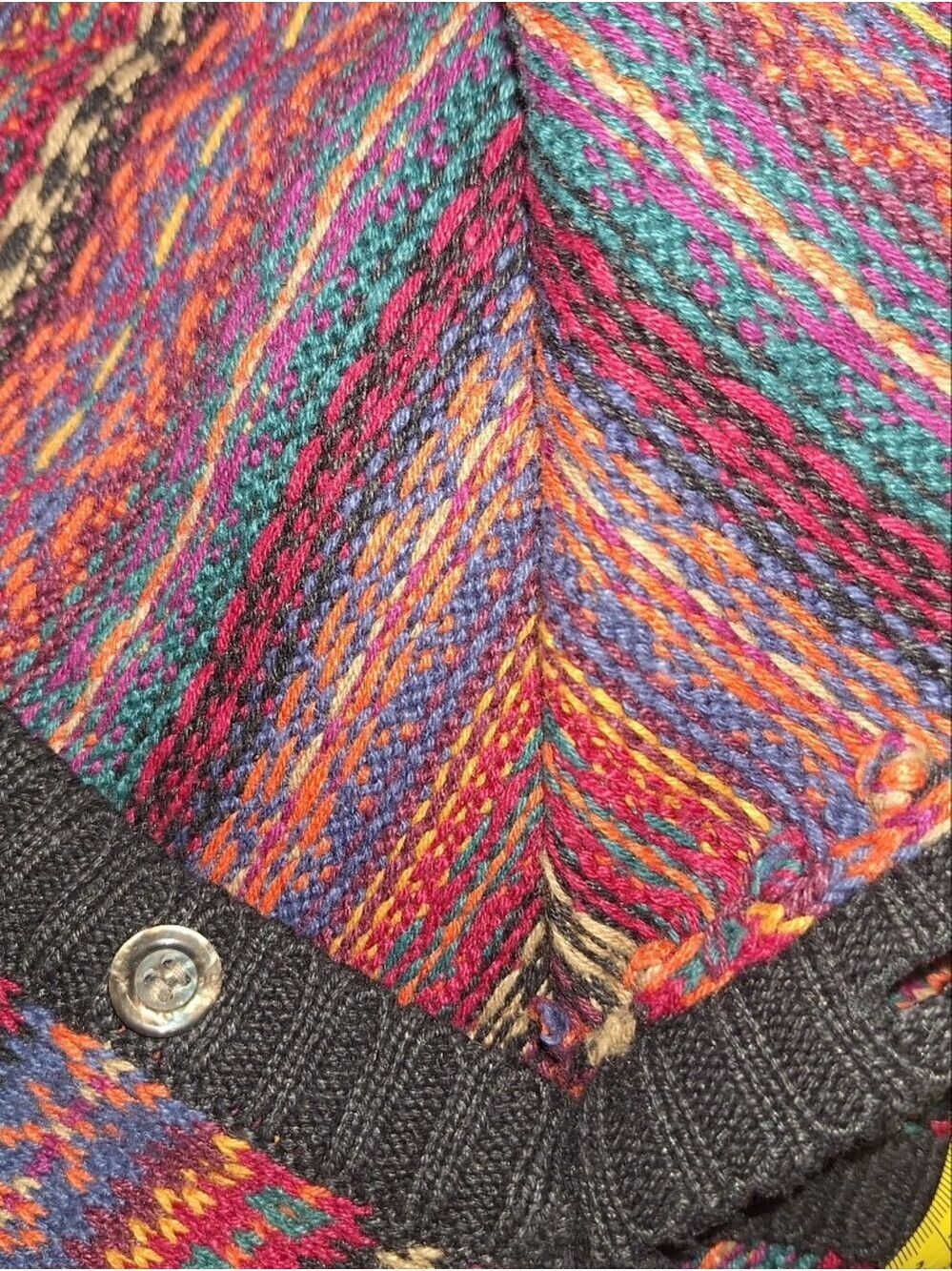Vintage Sweater Vest Multi-Color Fair Isle Knit Erika Classics Medium - Picture 7 of 7